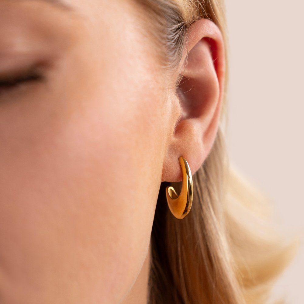 Tara 18K Gold Hoop Earrings - Beautiful Earth Boutique