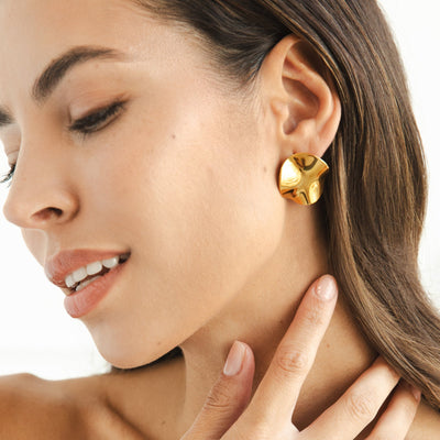 Tyra Gold Earrings - Beautiful Earth Boutique