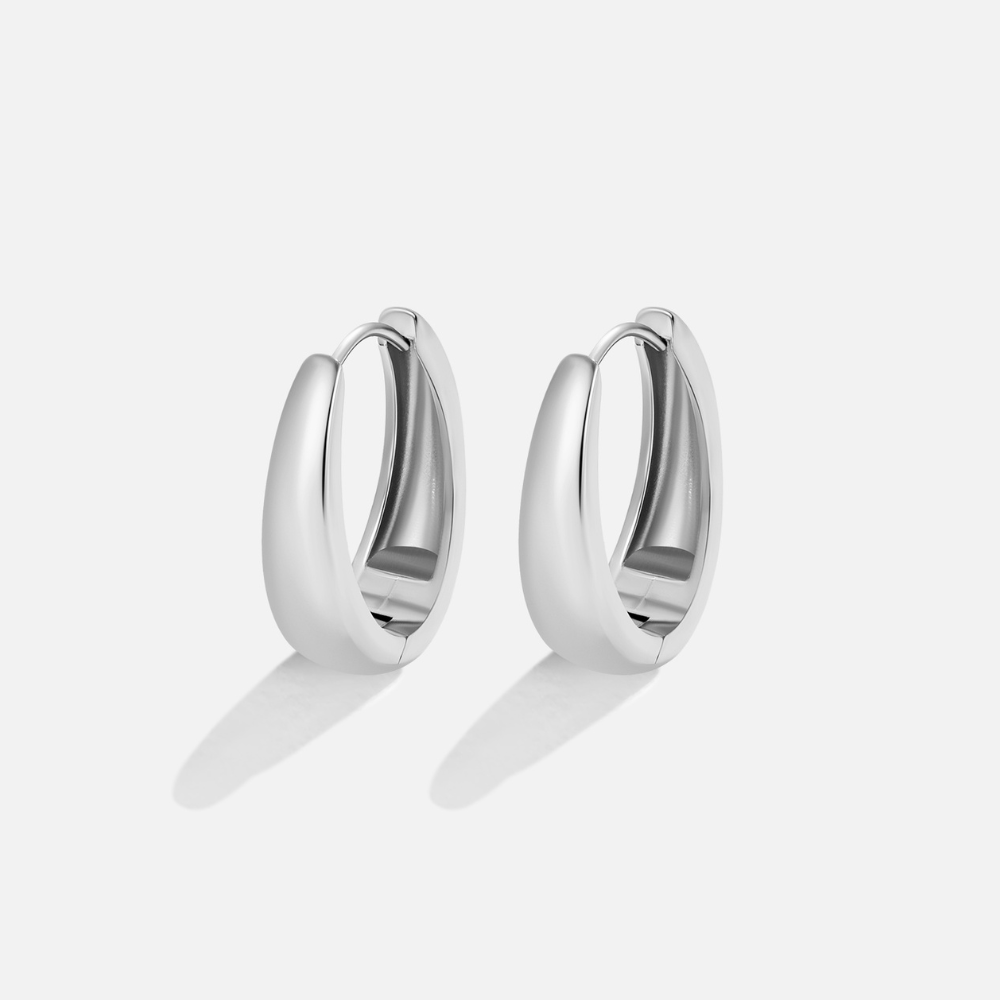 Valentina Silver Hoop Earrings - Beautiful Earth Boutique