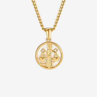 White Shell Zodiac Coin Necklace - Beautiful Earth Boutique