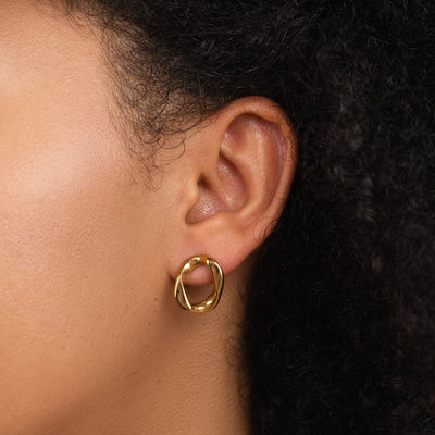 Zola Geometric Gold Earrings - Beautiful Earth Boutique