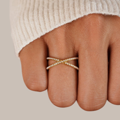 18K Gold & Pearl Infinity Ring - Beautiful Earth Boutique