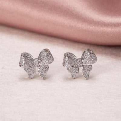 925 Sterling Silver Bow Earrings - Beautiful Earth Boutique