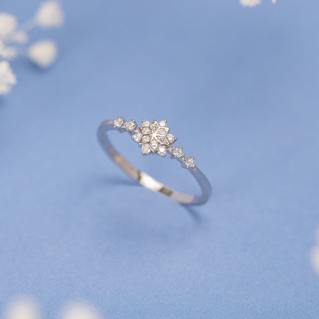 925 Sterling Silver Snowflake Ring - Beautiful Earth Boutique