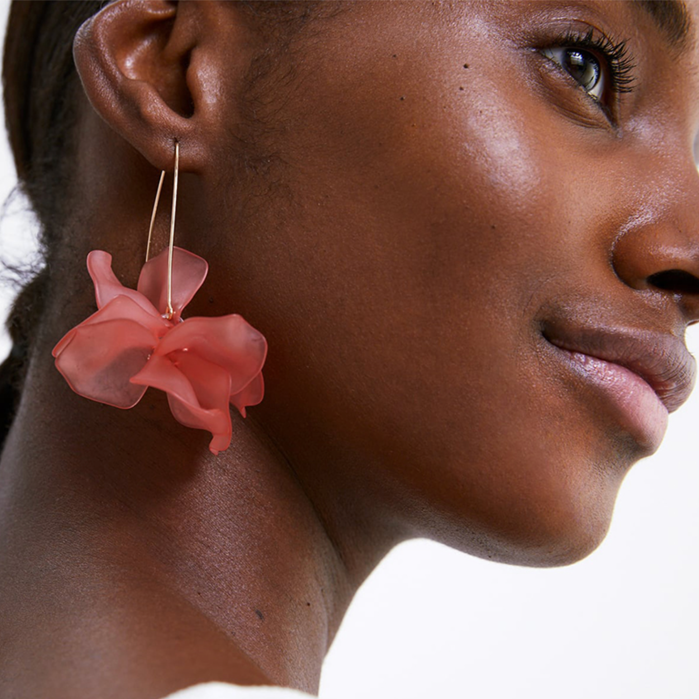 Bohemia Drop Pink Flower Earrings