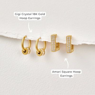 Amari Square Hoop Earrings - Beautiful Earth Boutique