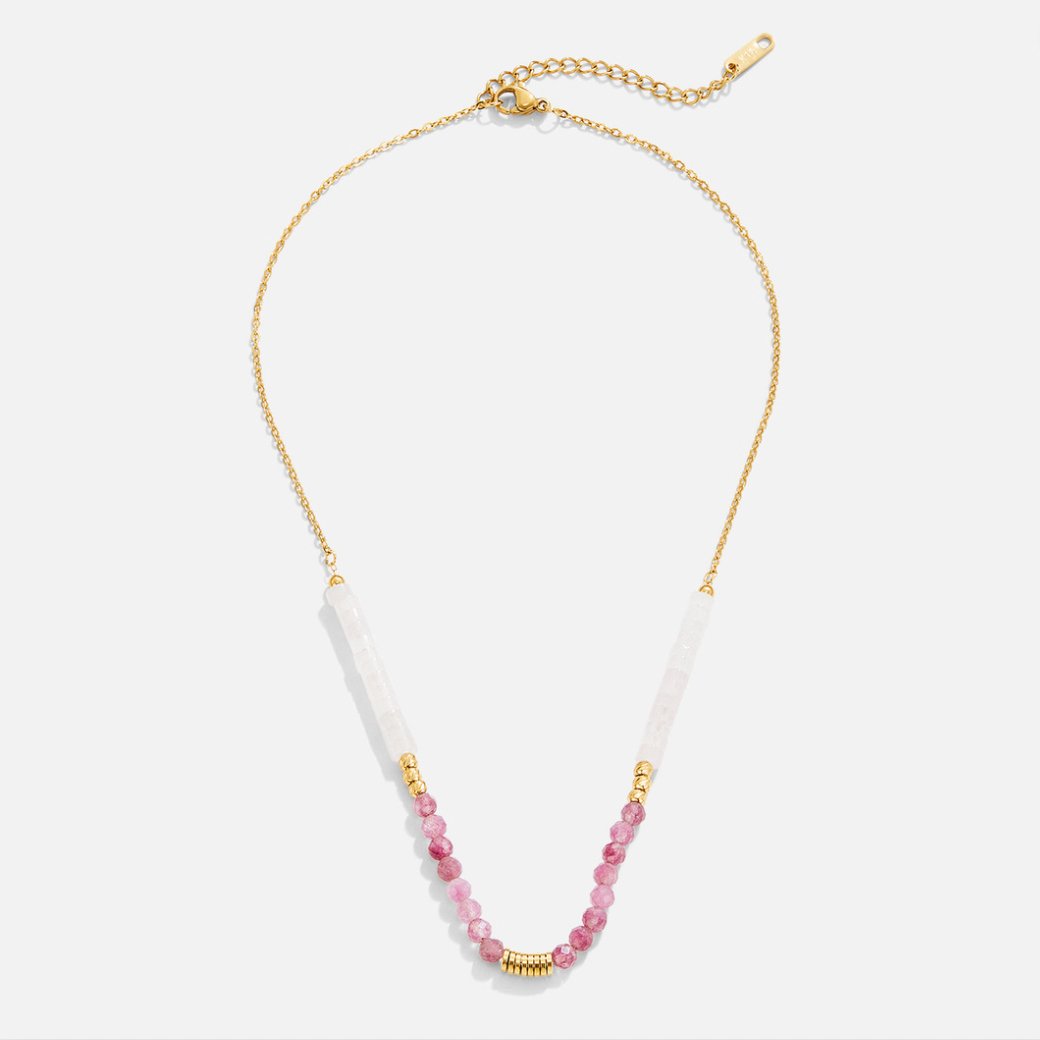 Amelia Pink Stone Necklace - Beautiful Earth Boutique