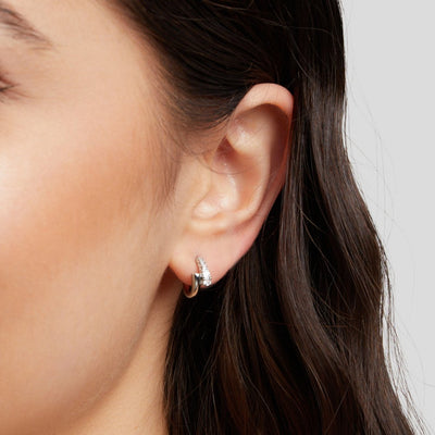Anastasia Silver Crystal Earrings - Beautiful Earth Boutique