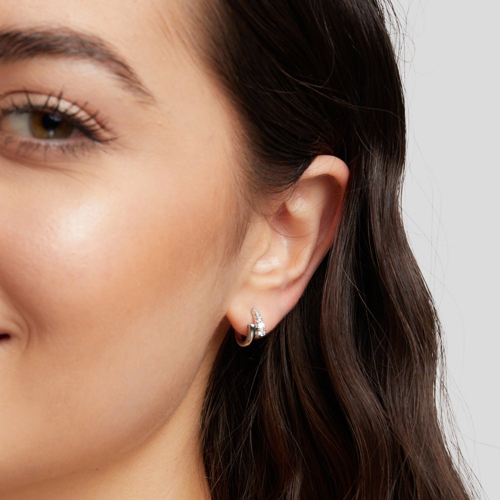 Anastasia Silver Crystal Earrings - Beautiful Earth Boutique