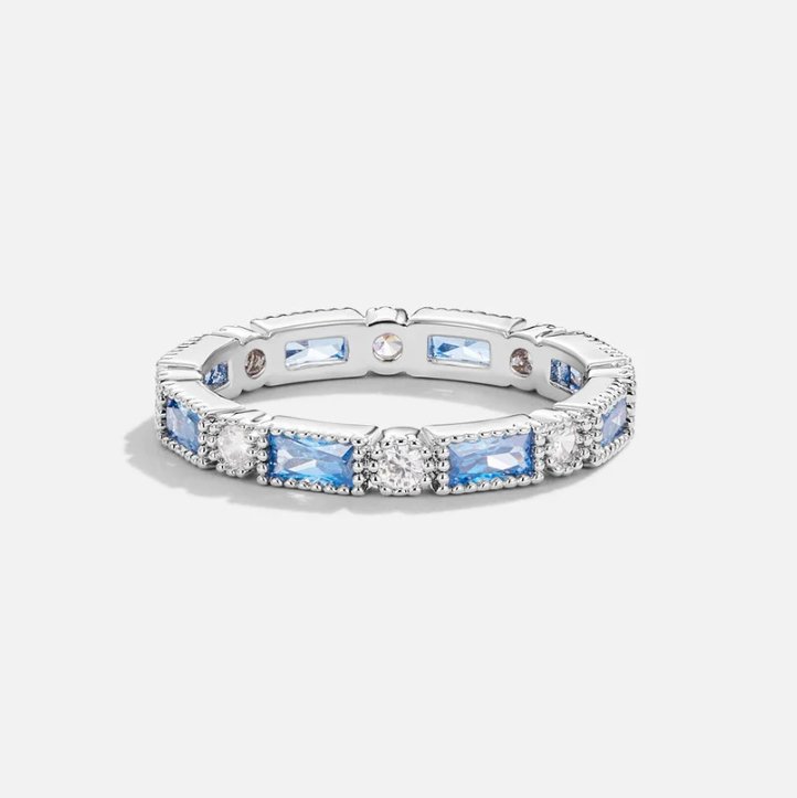 Aqua Blue Silver Ring - Beautiful Earth Boutique