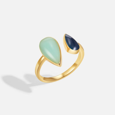Aquamarine Teardrop Ring - Beautiful Earth Boutique