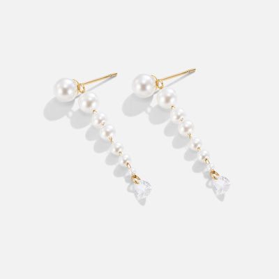 Aryella Pearl & Crystal Drop Earrings - Beautiful Earth Boutique