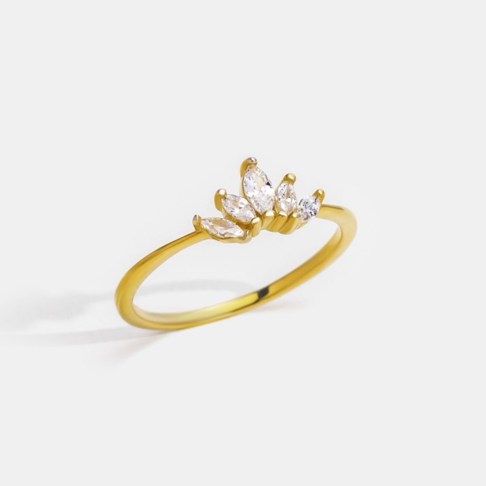 Athena Crystal Crown Ring - Beautiful Earth Boutique