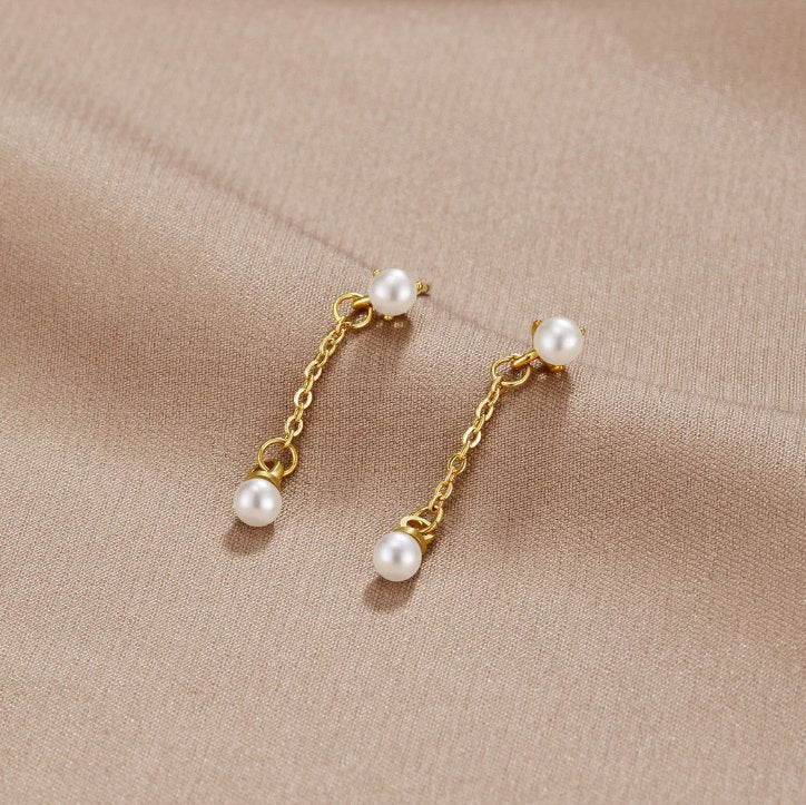Athena Pearl Drop Earrings - Beautiful Earth Boutique