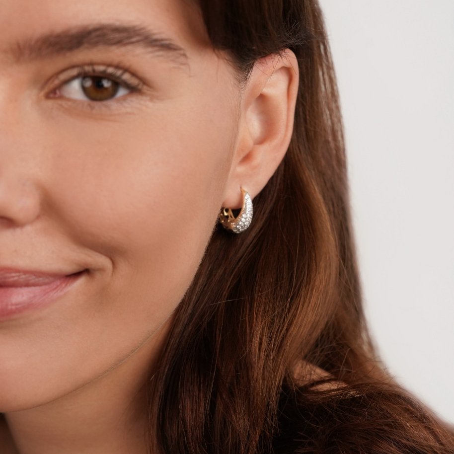 AMINA MUADDI Cameron small silver-tone crystal hoop earrings | NET-A-PORTER