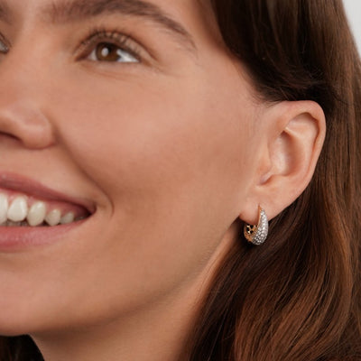 Audrey Crystal Hoop Earrings - Beautiful Earth Boutique