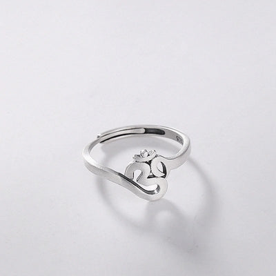 Balmora Sterling Silver OM Ring - Beautiful Earth Boutique