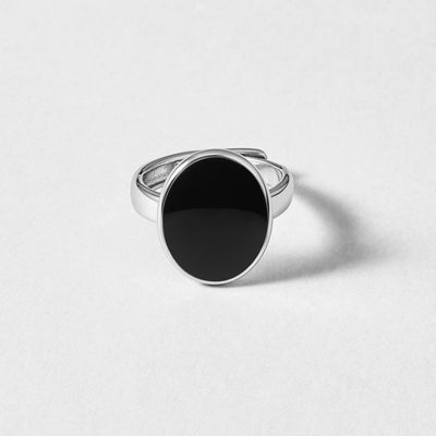 Black Oval Ring - Beautiful Earth Boutique