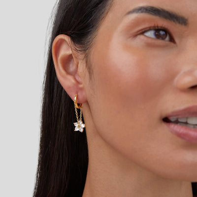Blooming Petal Crystal Earrings - Beautiful Earth Boutique