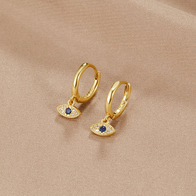 Blue Evil Eye Drop Earrings - Beautiful Earth Boutique