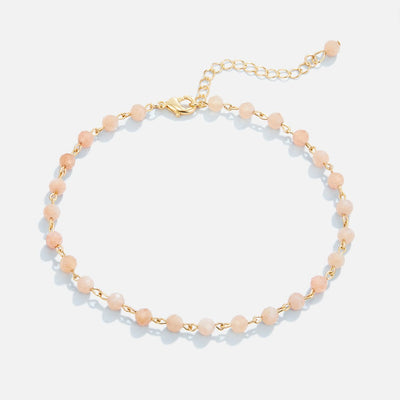 Blush Pink 18K Gold Anklet - Beautiful Earth Boutique