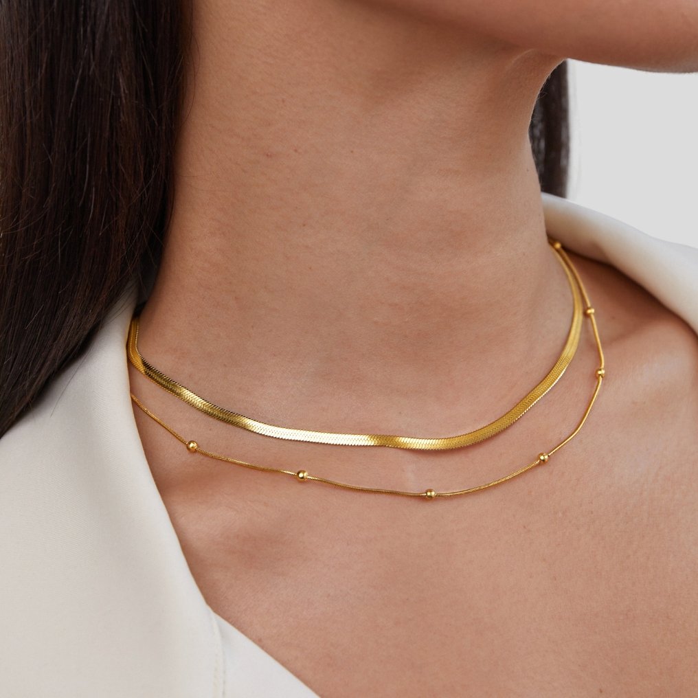 Callie 18K Gold Necklace Set – Beautiful Earth Boutique