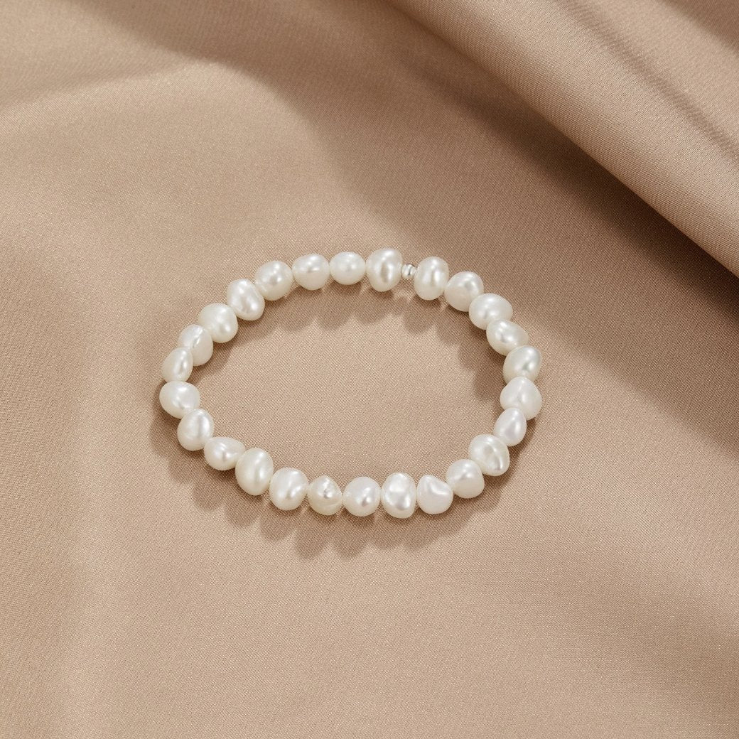 Cara Freshwater Pearl Bracelet White - Beautiful Earth Boutique