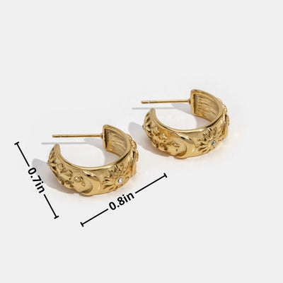 Celestial Gold Hoop Earrings - Beautiful Earth Boutique