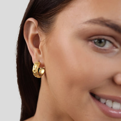 Celestial Gold Hoop Earrings - Beautiful Earth Boutique