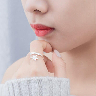 Cherry Blossom 925 Sterling Silver Ring - Beautiful Earth Boutique