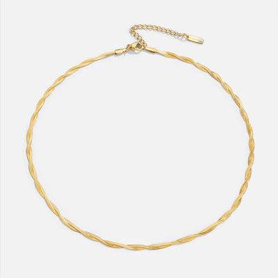 Chiara Twist Snake Chain Necklace - Beautiful Earth Boutique