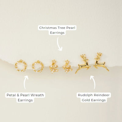 Christmas Tree Pearl Earrings - Beautiful Earth Boutique