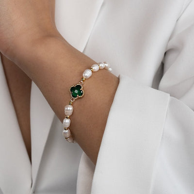 Clover & Pearl Bracelet - Beautiful Earth Boutique