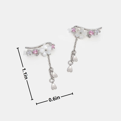 Crystal Cherry Blossom Earrings - Beautiful Earth Boutique
