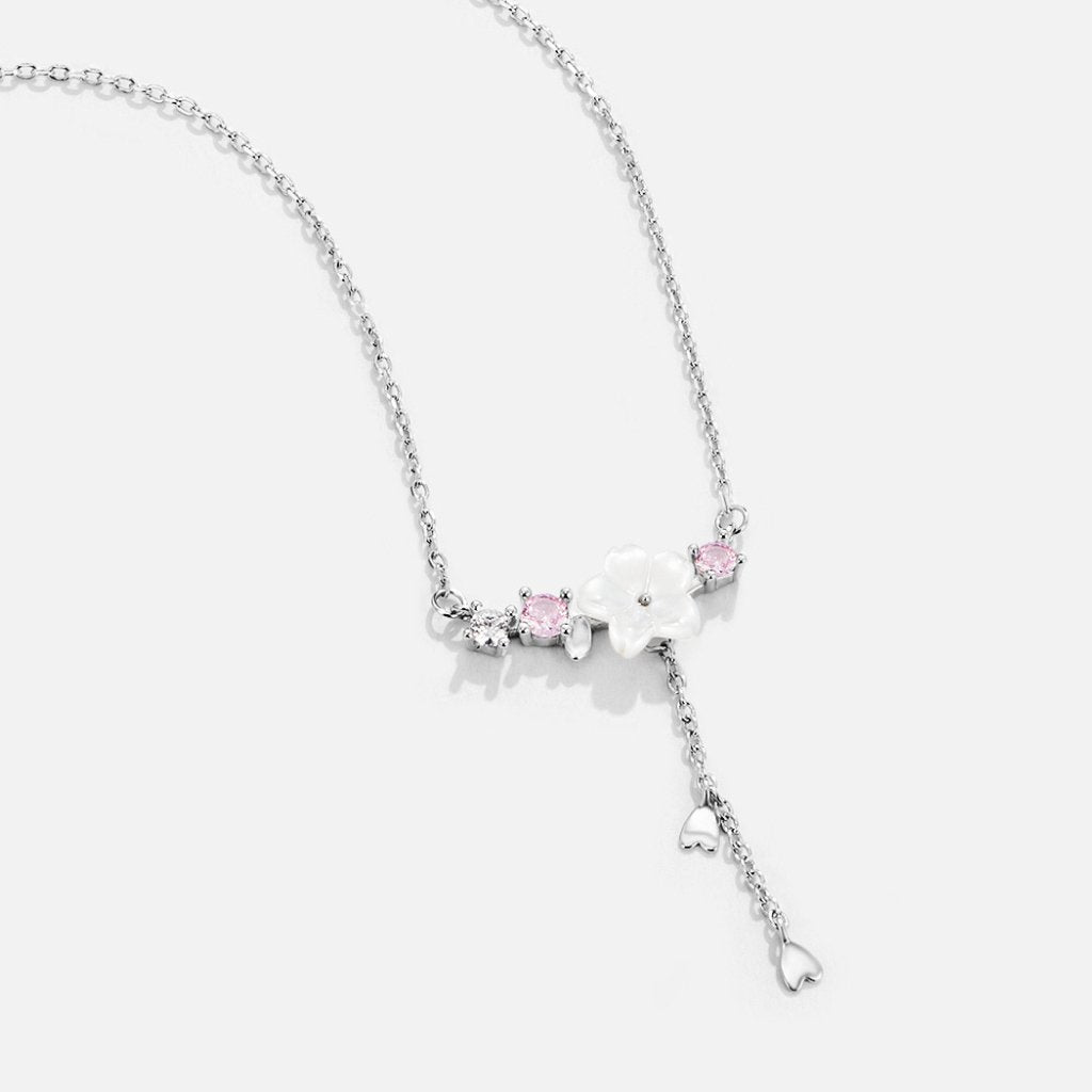 Crystal Cherry Blossom Necklace - Beautiful Earth Boutique