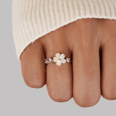 Crystal Cherry Blossom Ring - Beautiful Earth Boutique