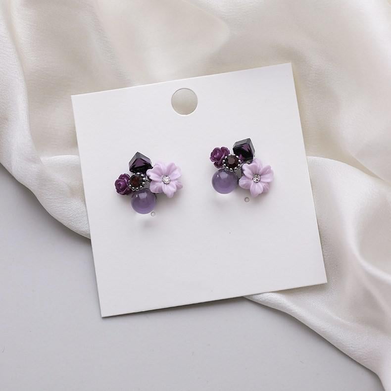 Crystal Flower Bouquet Earrings - Beautiful Earth Boutique