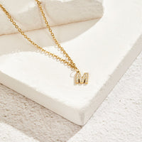 Crystal Letter Charm Necklace - Beautiful Earth Boutique