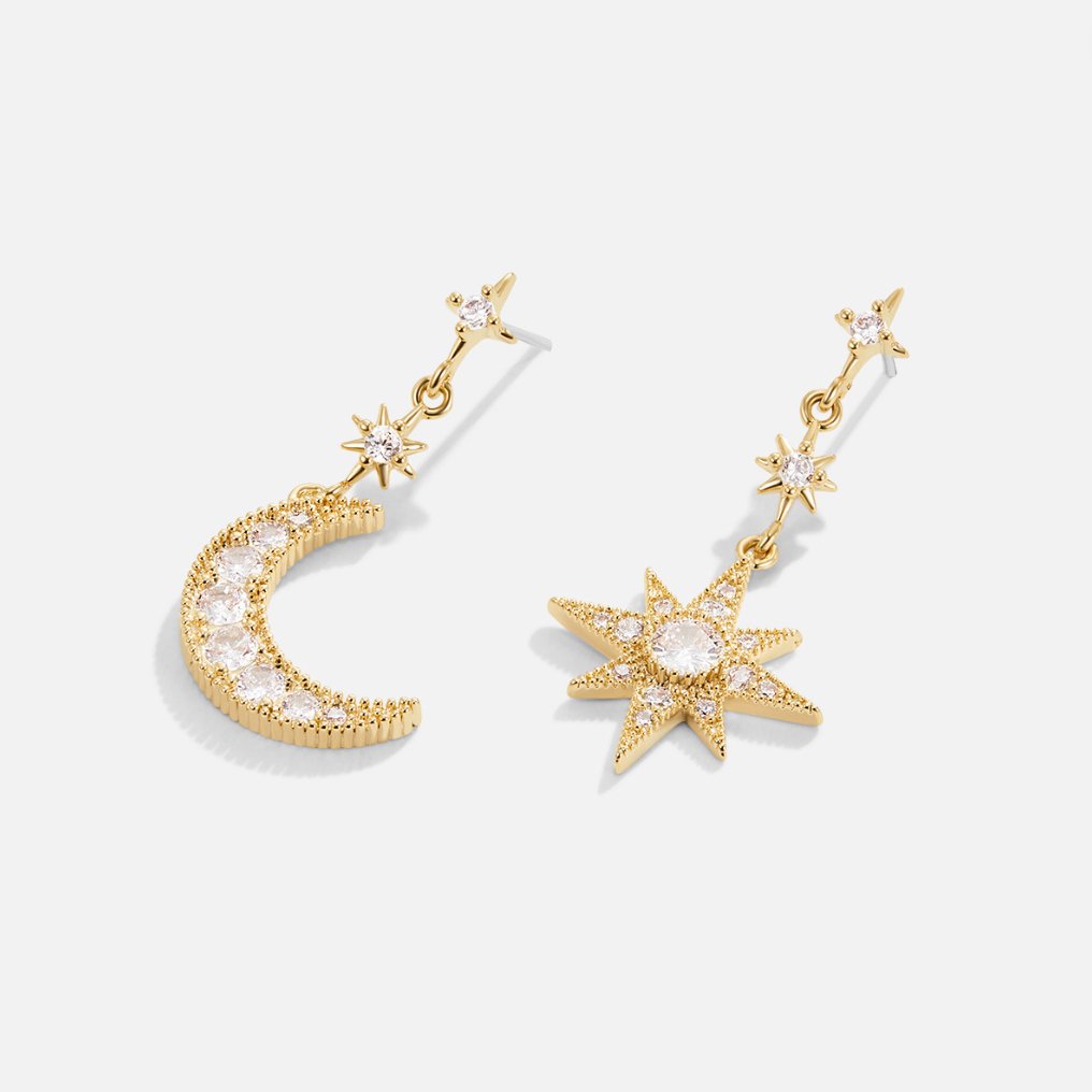 Crystal Moon & Star Earrings - Beautiful Earth Boutique
