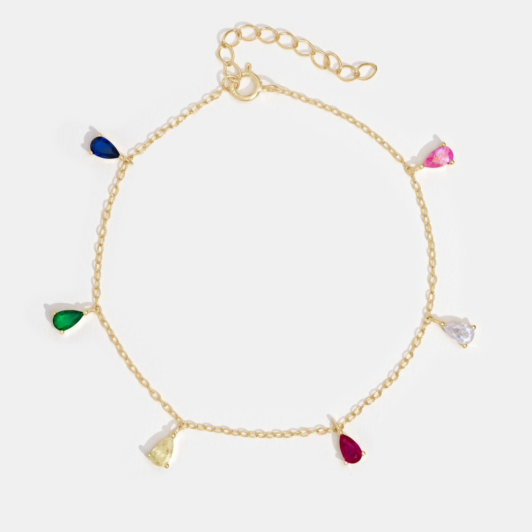 Crystal Rainbow Gold Bracelet - Beautiful Earth Boutique