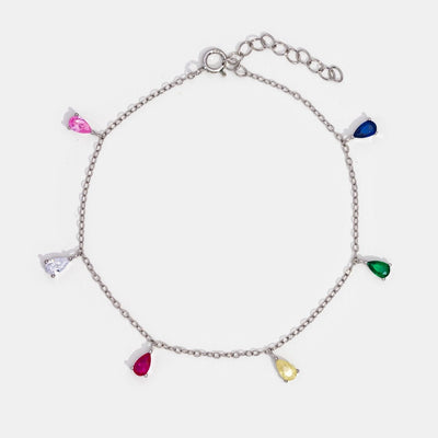 Crystal Rainbow Silver Bracelet - Beautiful Earth Boutique