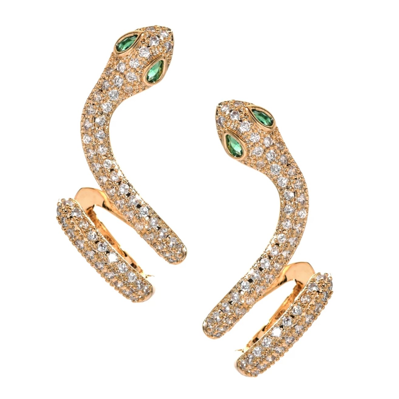 Crystal Snake Earrings - Beautiful Earth Boutique