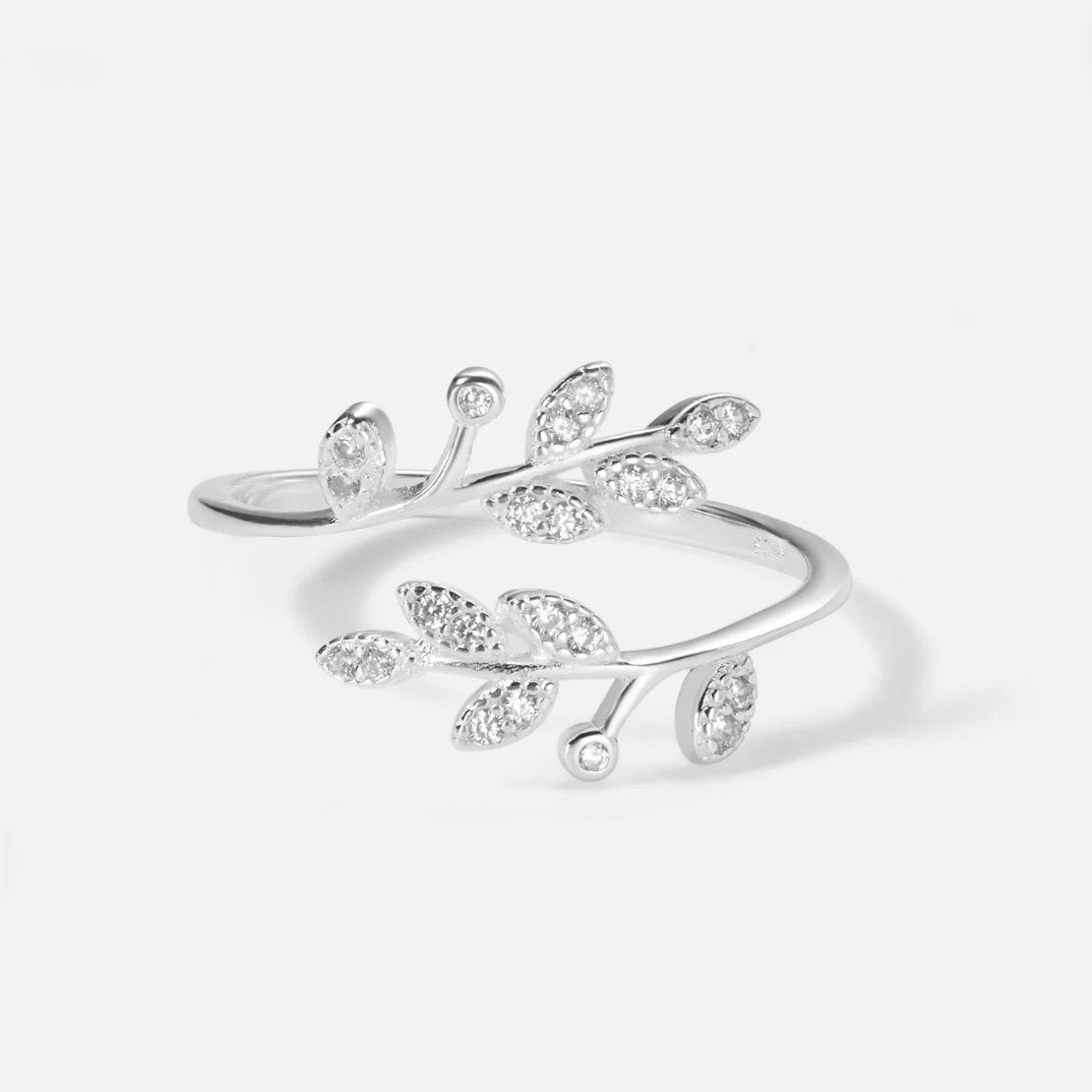 Crystal Vine Sterling Silver Ring - Beautiful Earth Boutique