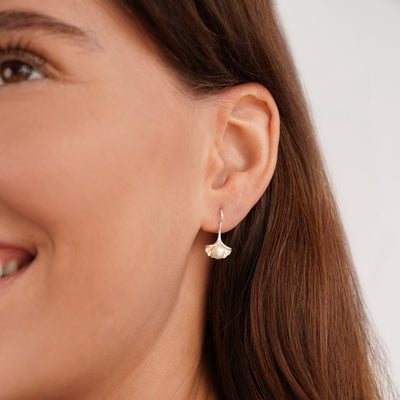 Dahra Pearl Sterling Silver Earrings - Beautiful Earth Boutique