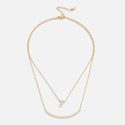 Dainty Crystal Layered Necklace - Beautiful Earth Boutique