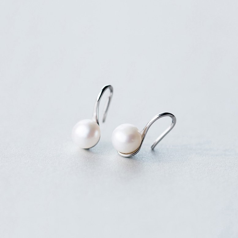 Danaya Pearl Drop Silver Earrings - Beautiful Earth Boutique