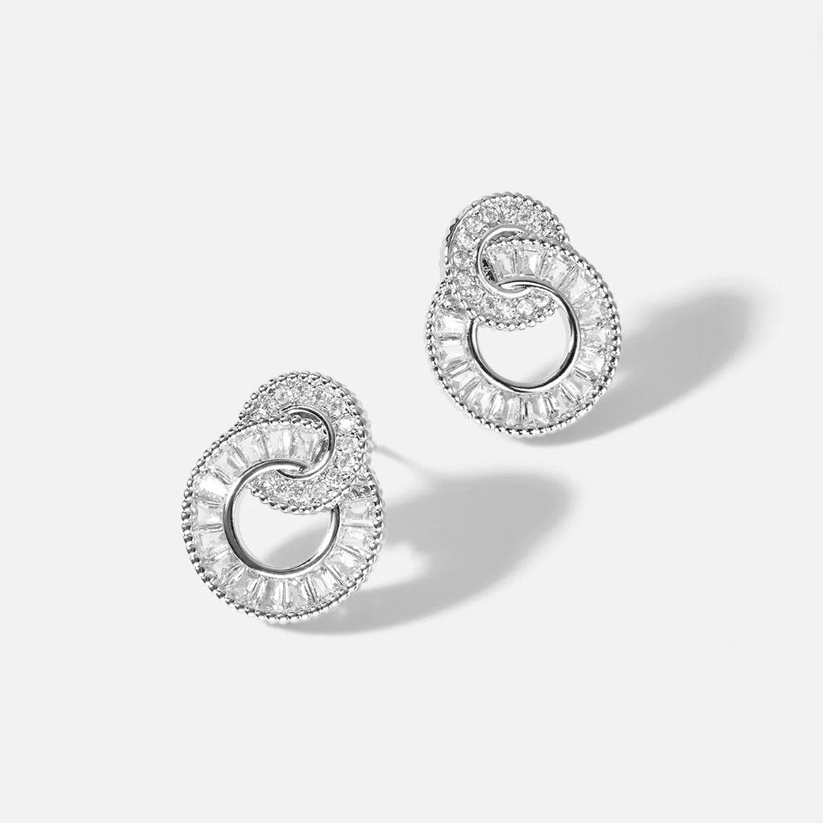 Double Crystal Hoop Earrings - Beautiful Earth Boutique