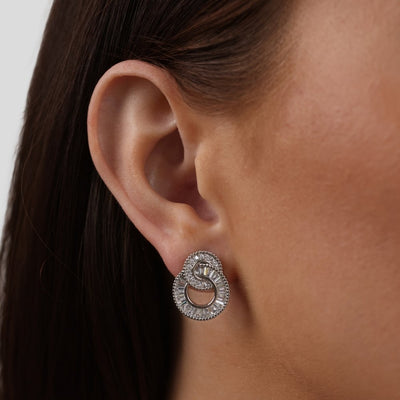 Double Crystal Hoop Earrings - Beautiful Earth Boutique