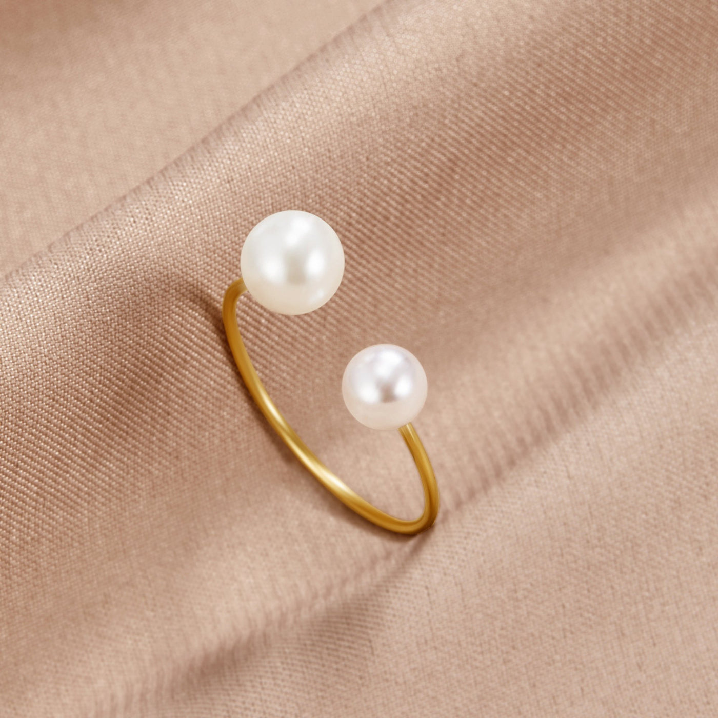 Durya Double Pearl Wrap Ring - Beautiful Earth Boutique