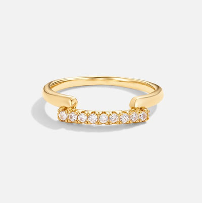 Elise Crystal Gold Ring - Beautiful Earth Boutique